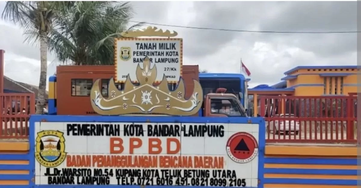 Tampak depan Gedung BPBD Kota Bandar Lampung  (Tangkapan Layar Google Maps)