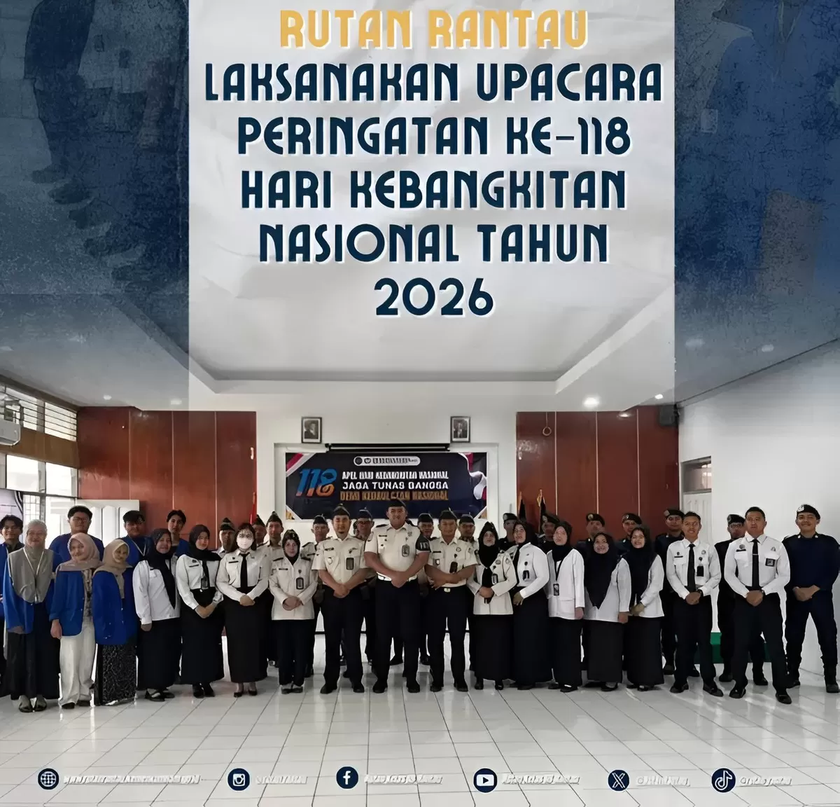Jajaran Petugas Rutan Rantau Saat Upacara Peringatan Harkitnas