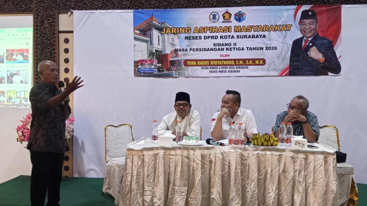 Reses Jaring Aspirasi Ketua komisi A DPRD Surabaya Yona Bagus Widyatmoko di Kelurahan Jajar Tunggal Wiyung, Selasa (20/5/2026)