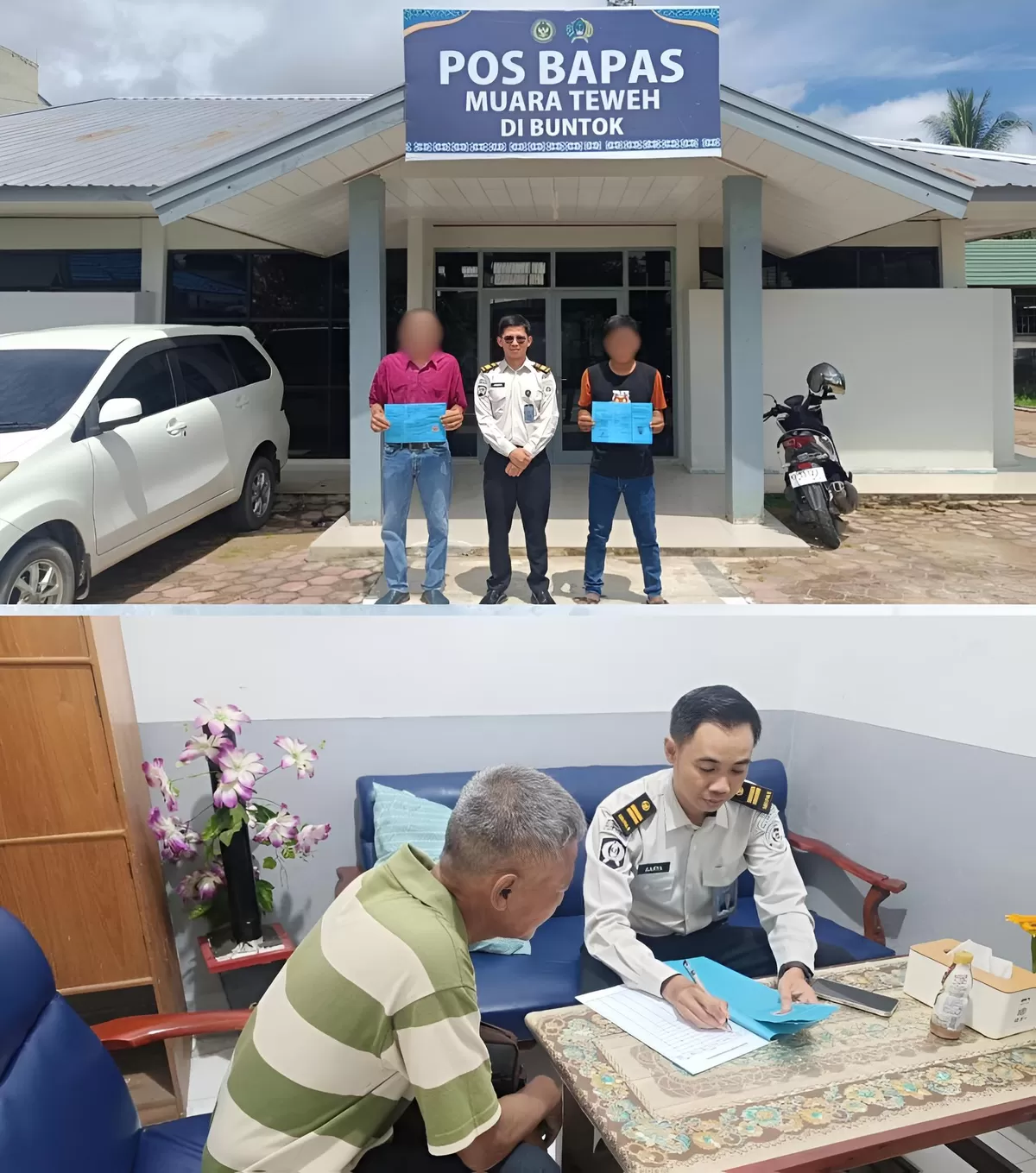 Petugas Bapas Muara Teweh Saat Piket Pelayanan di Pos Bapas