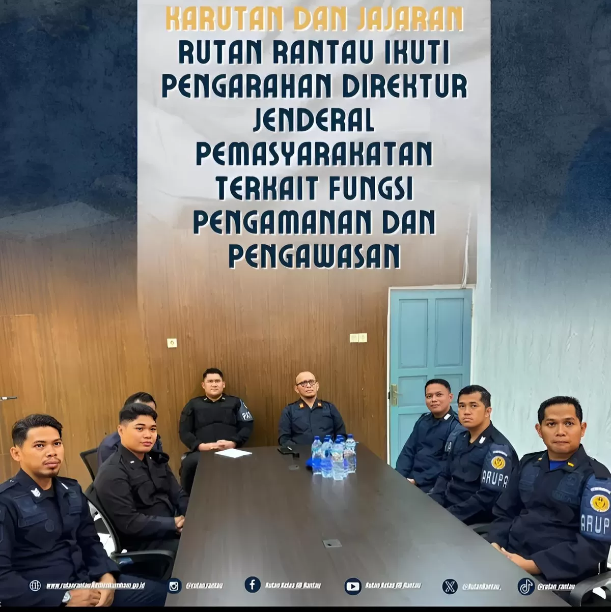 Karutan Rantau dan Jajaran Saat Mengikuti Pengarahan Dirjenpas