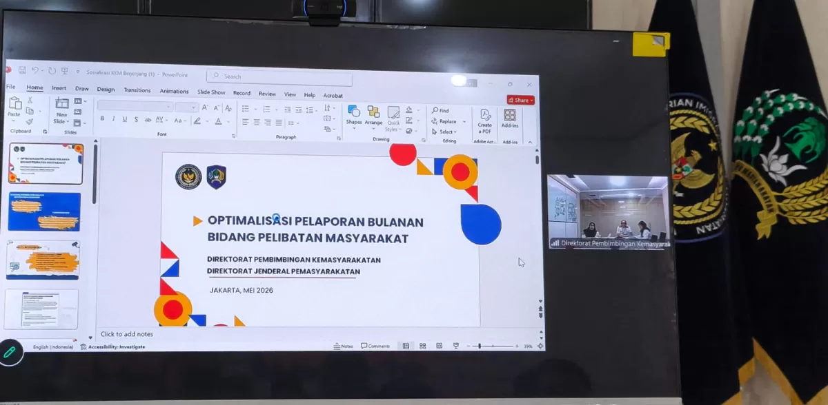 Petugas Bapas Muara Teweh Saat Mengikuti Optimalisasi Pelaporan Nasional