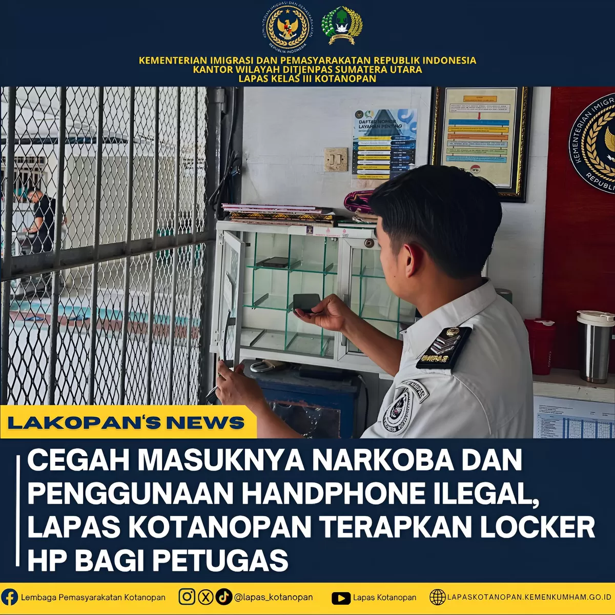 Tempat Penitipan Hp Lapas Kotanopan