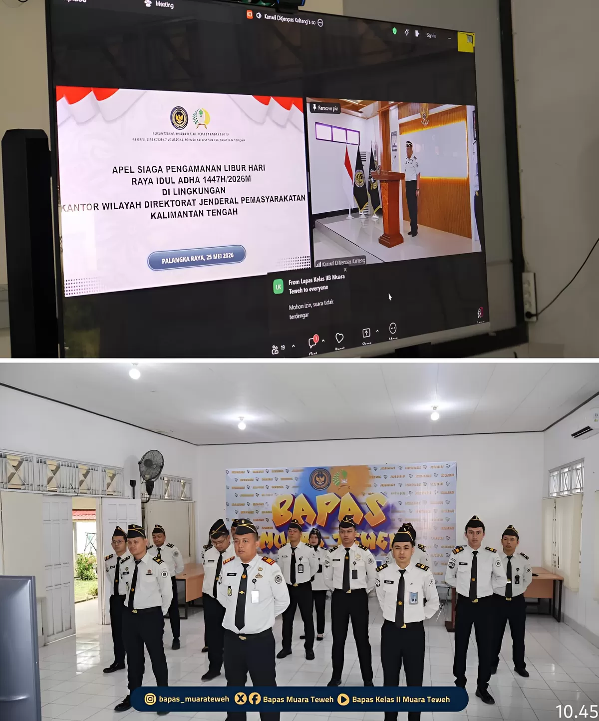 Kabapas Muara Teweh dan Jajaran Saat Mengikuti Apel Siaga Pengamanan