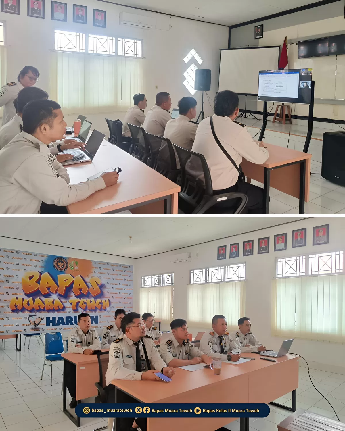 Kabapas Muara Teweh dan Jajaran Saat Kegiatan Zoom Meeting