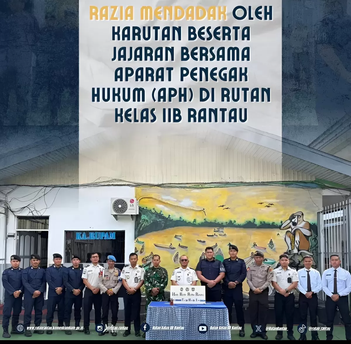 Karutan Rantau dan Jajaran Bersama APH Saat Kegiatan Razia