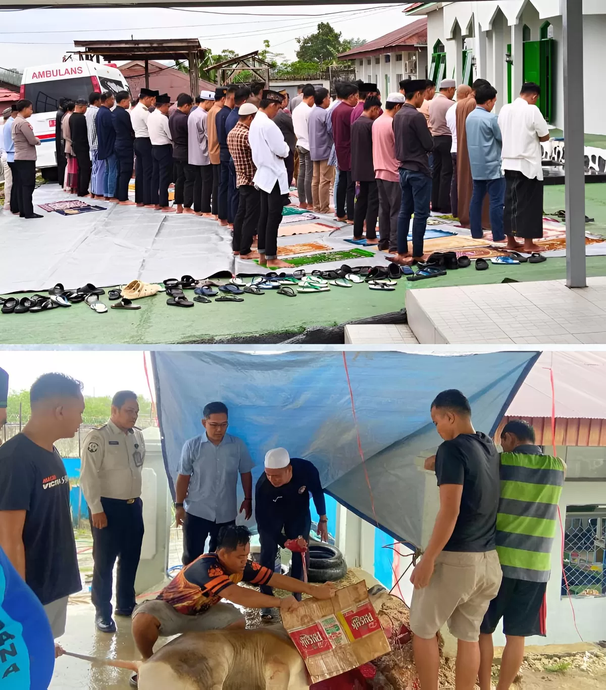 Petugas Bapas Muara Teweh Saat Bantu Kegiatan Pengamanan