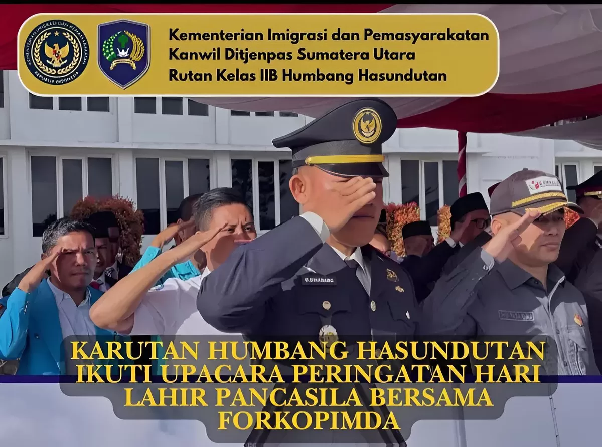 Karutan Humbang Hasundutan Saat Mengikuti Upacara Peringatan Hari Lahir Pancasila