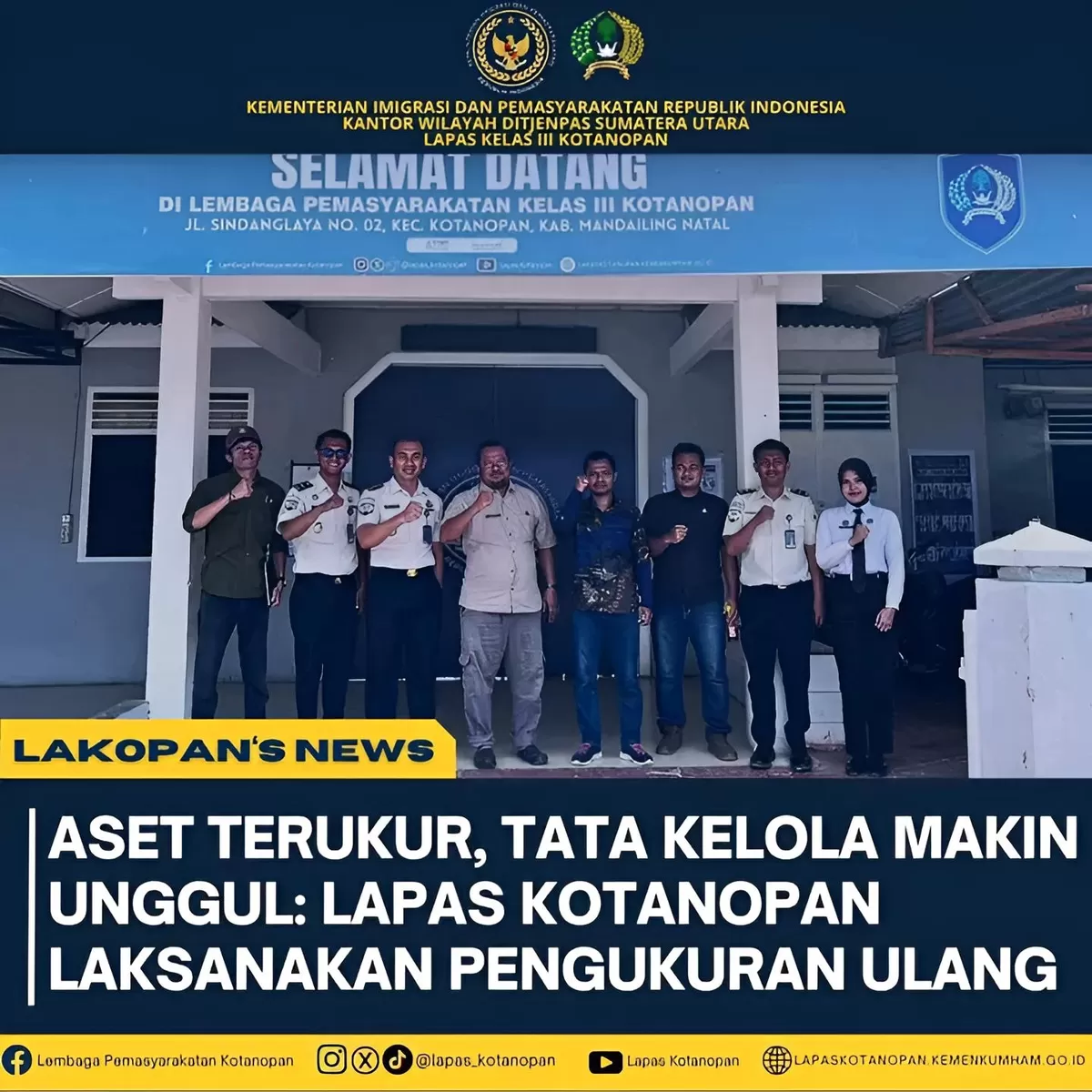 Kalapas Kotanopan dan Jajaran Bersama UPTD Bina Marga dan Cipta Karya Kotanopan