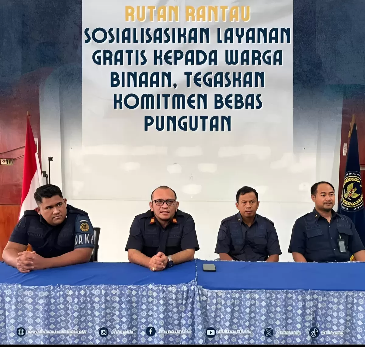 Karutan Rantau dan Jajaran Saat Kegiatan Sosialisasi kepada WBP
