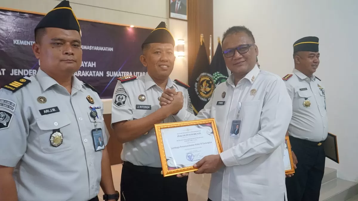 Kalapas Gunungtua Saat Terimakasih Penghargaan Predikat Baik Penilaian Ombudsman RI