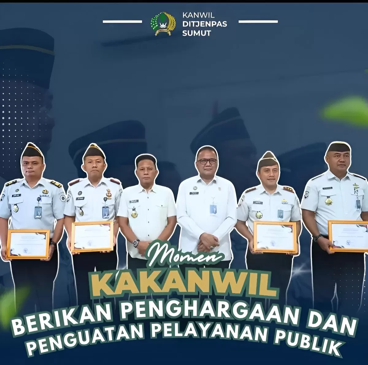 Kakanwil Ditjenpas Sumut Bersama Satker Penerima Penghargaan