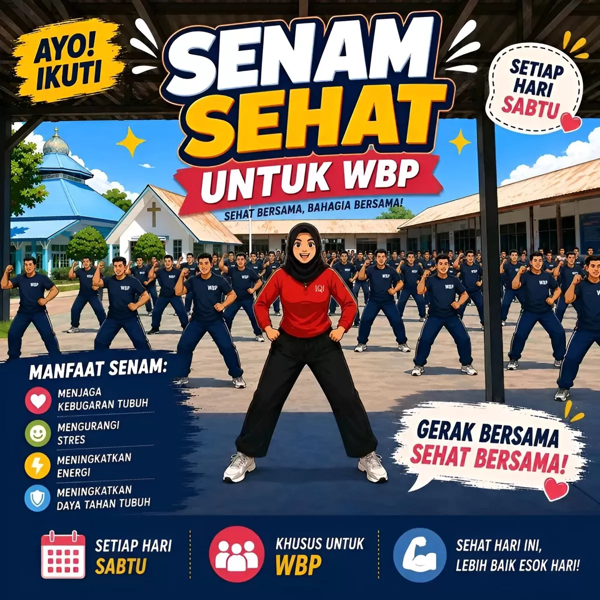 WBP Lapas Panyabungan Saat Kegiatan Senam Pagi