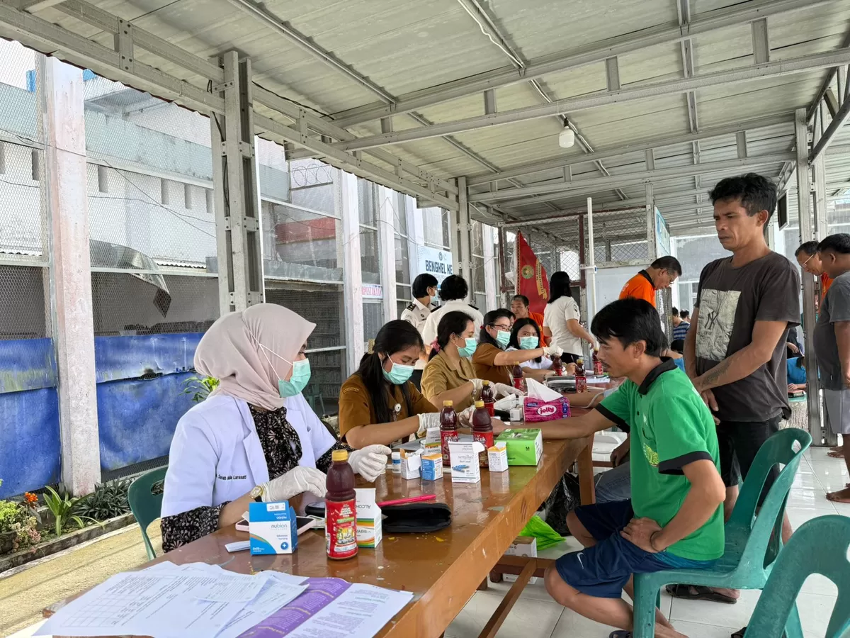 Petugas dan WBP Lapas Gunungsitoli Bersama Dinkes Kota Gunungsitoli