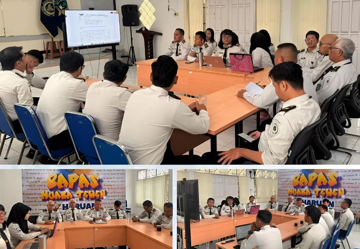 Kabapas Muara Teweh dan Jajaran Saat Rapat Bulanan Strategis