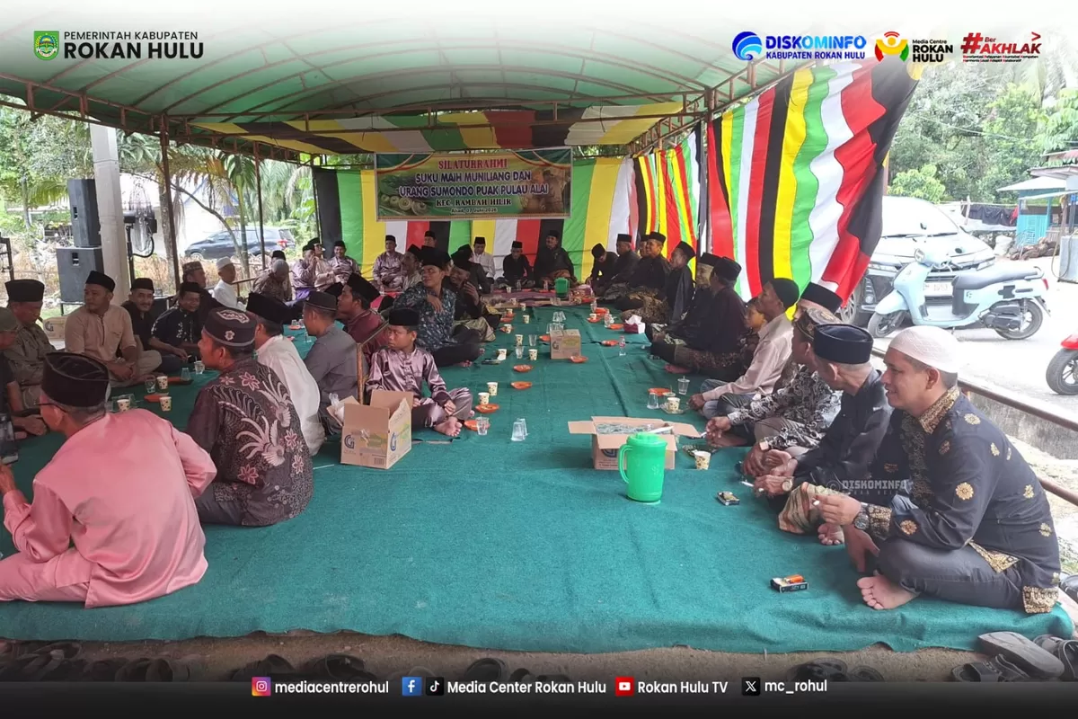 Foto : Wakil Bupati Rokan Hulu Syafaruddin Poti Hadiri Silaturahmi Suku Maih Muniliang dan Urang Sumondo Puak Pulau Alai, Perkuat Pelestarian Adat Melayu. (Diskominfo Rohul )