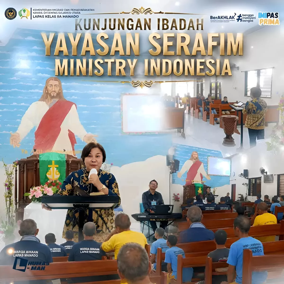 WBP Lapas Manado Saat Mengikuti Kegiatan Ibadah