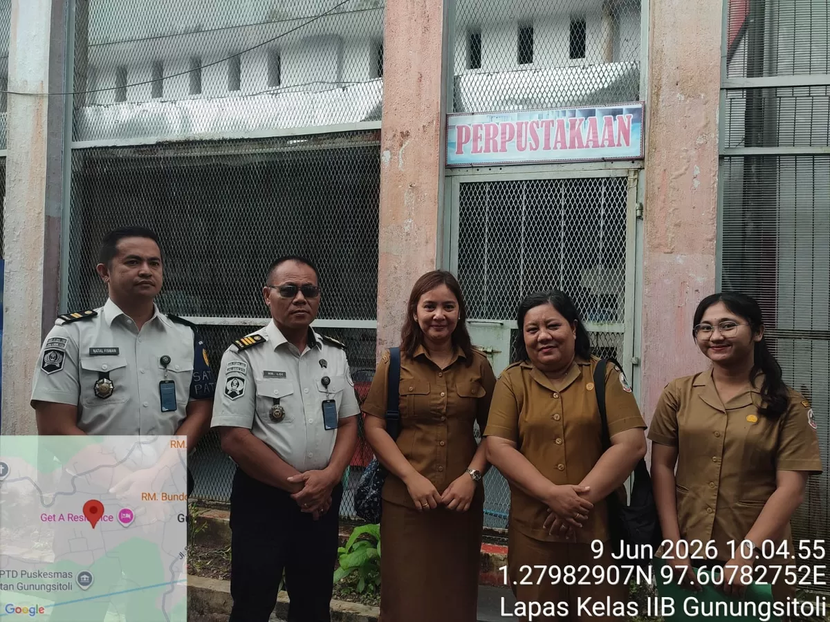 Petugas Lapas Gunungsitoli Bersama Dinas Perpustakaan Kota Gunungsitoli