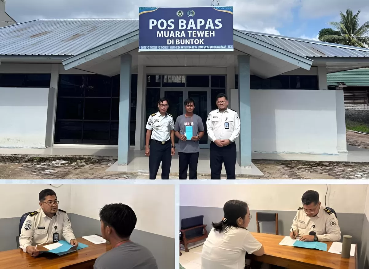 Petugas Bapas Muara Teweh Saat Kegiatan Layanan di Pos Bapas