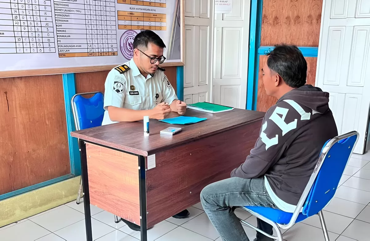 PK Bapas Muara Teweh Saat Kegiatan Penerimaan Klien