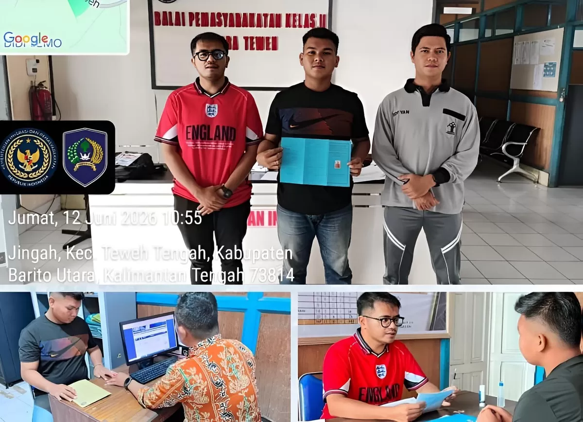 Petugas Bapas Muara Teweh Saat Registrasi Klien CB