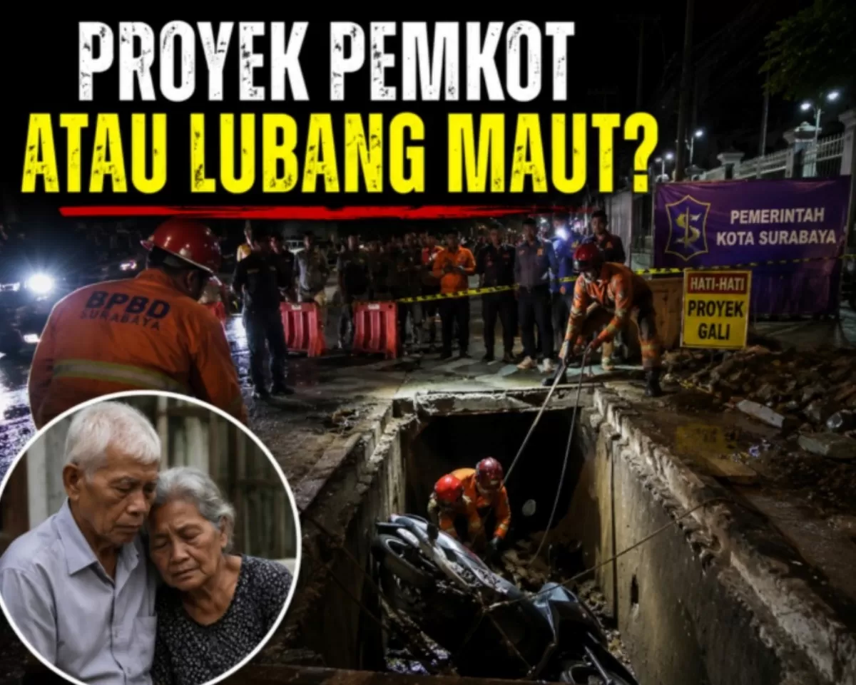 Gambar Ilustrasi : Lansia Tewas Terjun Proyek Gorong-Gorong, Proyek Pemkot atau Lubang Maut?