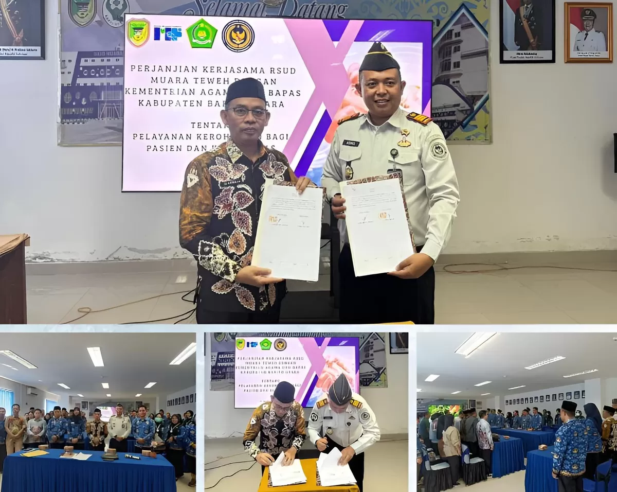 Kabapas Muara Teweh Saat Penandatanganan PKS dengan Kemenag Kabupaten Barito Utara