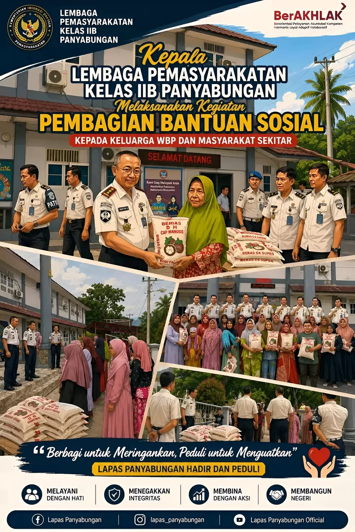 Kalapas Panyabungan dan Jajaran Saat Kegiatan Bakti Sosial