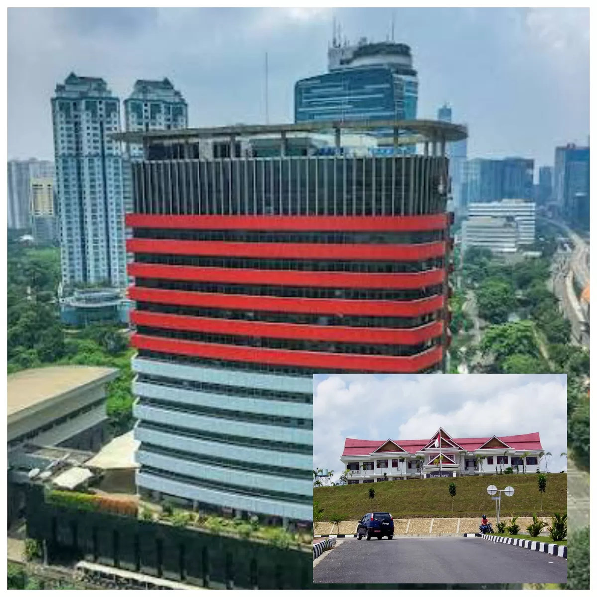 Foto Kantor KPK dan Kantor Bupati Kuansing   (Google )