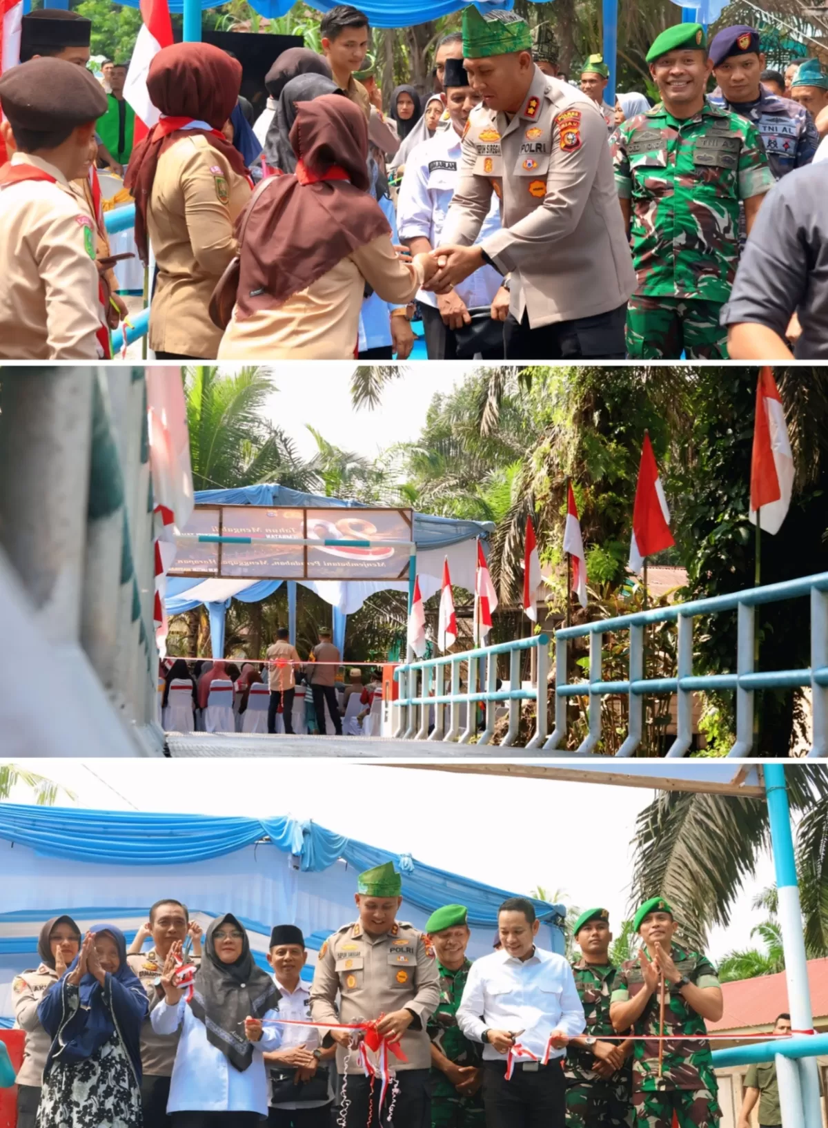 Sapa Warga Siak Secara Virtual, Kapolri Resmikan 80 Jembatan Merah Putih Presisi Tahap II Polda Riau, Kapolres AKBP Sepuh Laporkan Secara Langsung Dari Lokasi