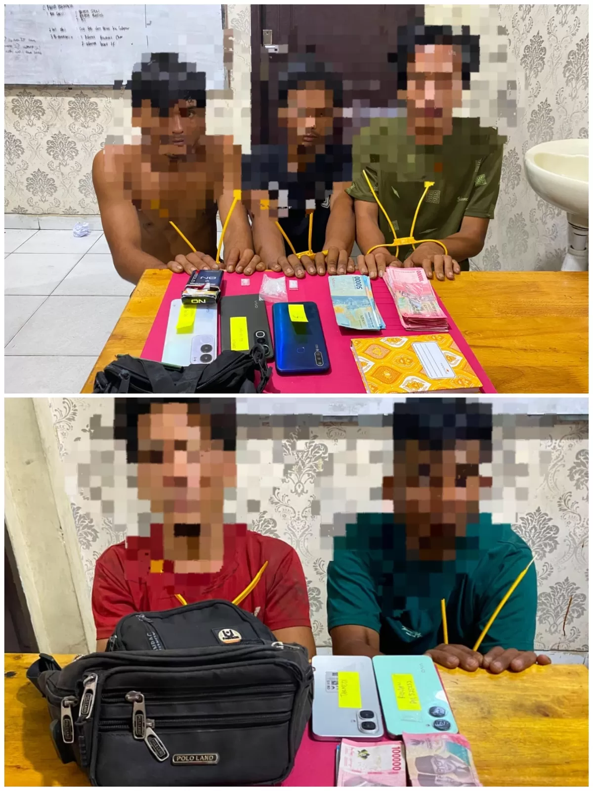 Komitmen Berantas Peredaran Narkotika, Dalam Sehari Satresnarkoba Polres Siak Ringkus Lima Tersangka di Dua TKP Berbeda-beda. 
