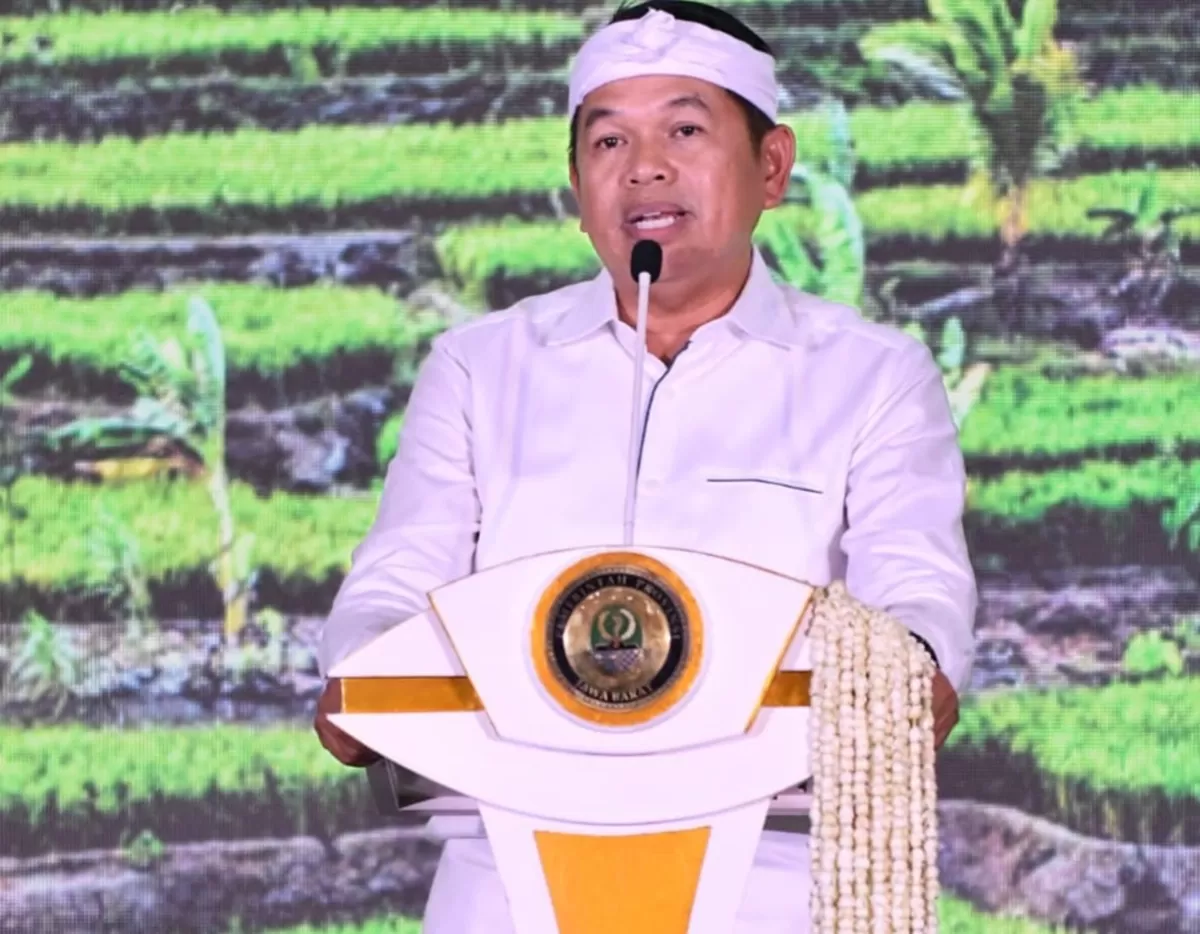 Gubernur Jawa Barat Dedi ketika Mulyadi Menghadiri acara Hari Jadi Kota Purwakarta ke-195 dan Kabupaten Purwakarta ke-58 Tahun 2026 di Gedung DPRD Kabupaten Purwakarta, Senin (20/7/2026). (Istimewa)