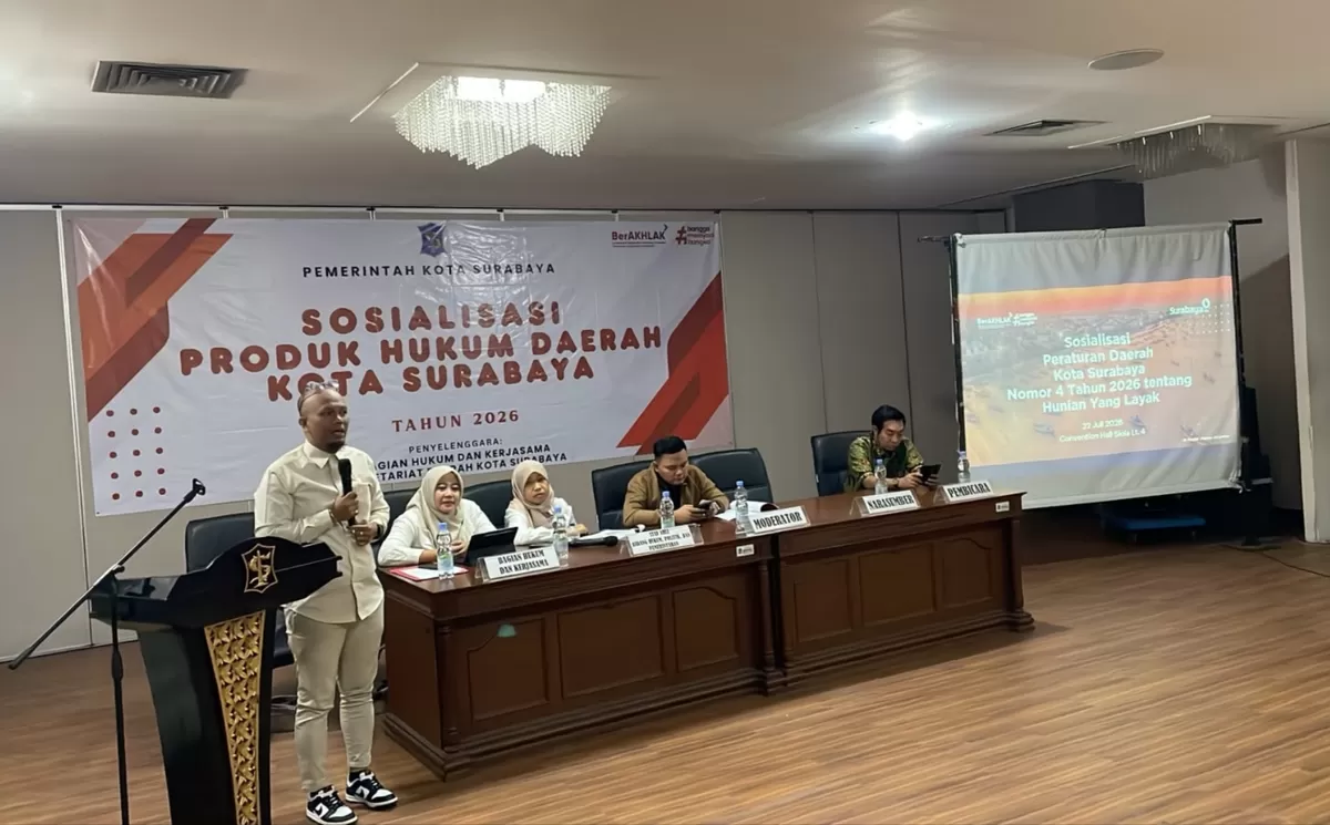 Muhammad Saifuddin, anggota Komisi A DPRD Surabaya saat sosialisasi Perda no. 4 tahun 2026