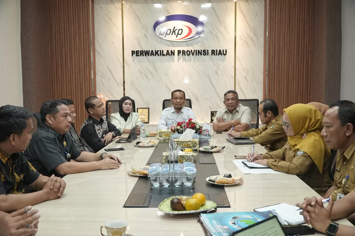 Foto Bupati Anton Bersama Penjabat Pemkab Rokan Hulu Saat di  BPKP Riau  (Diskominfo Rohul )