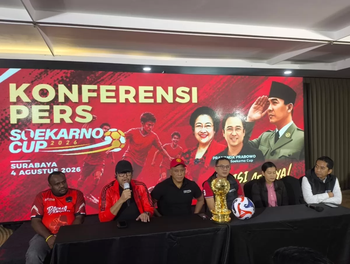 Konferensi pers penyelenggara Soekarno Cup 2026, Selasa (4/8/2026) 