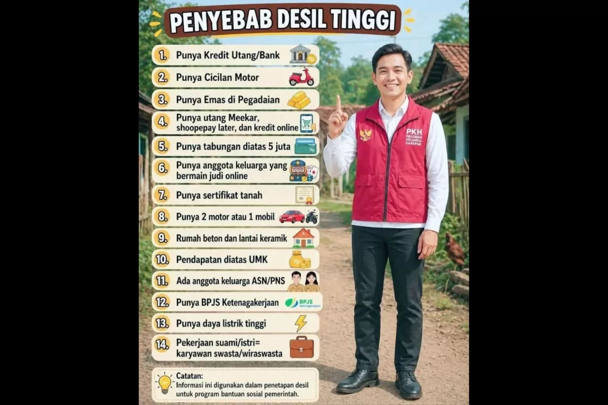 Infografis yang belakangan beredar luas di media sosial terkait Desil. Dok. Istimewa
