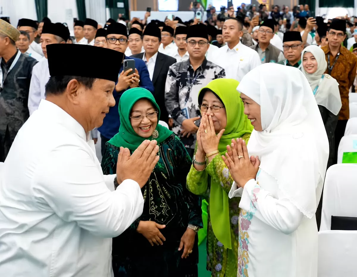 Caption foto: Tutup Muktamar NU ke-35 di Jombang, Prabowo Ajak NU Angkat Jutaan Rakyat dari Kemiskinan