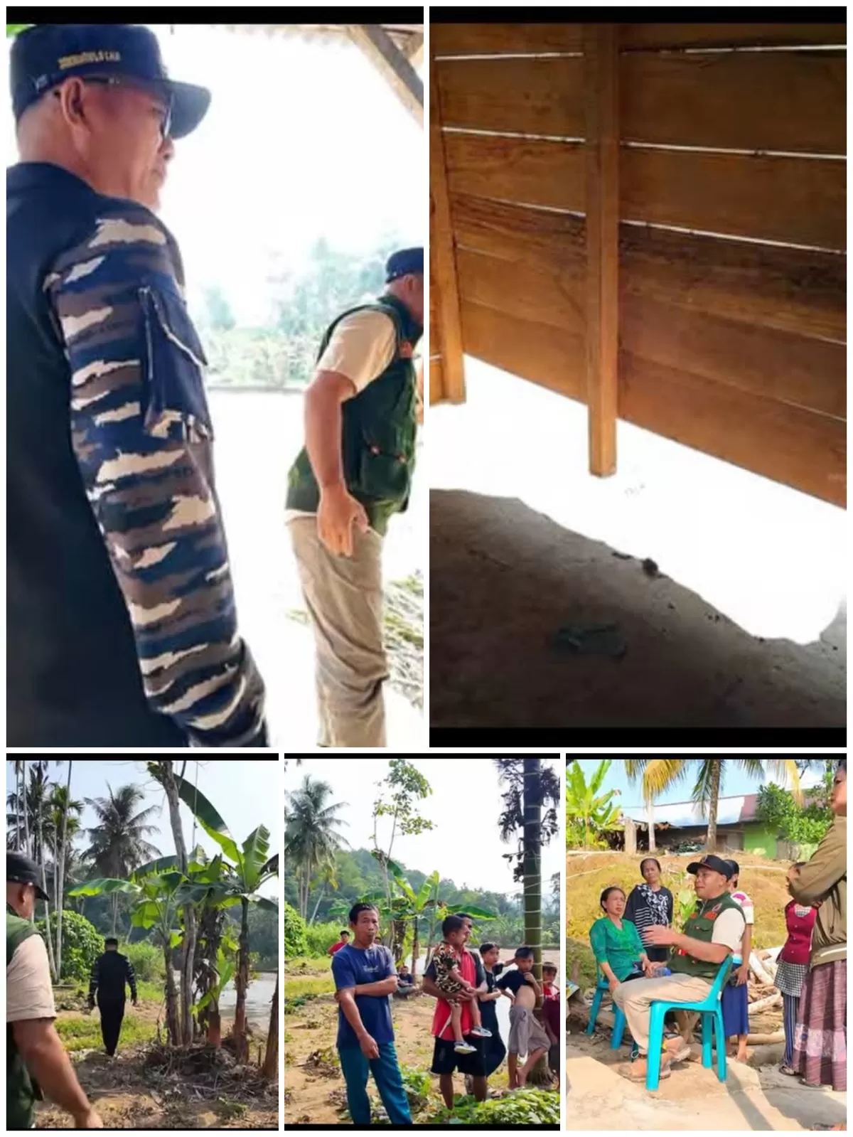 Bupati Nias Selatan Tinjau Rumah Warga yang Ambruk Akibat Banjir sungai Masio di Hilizombei