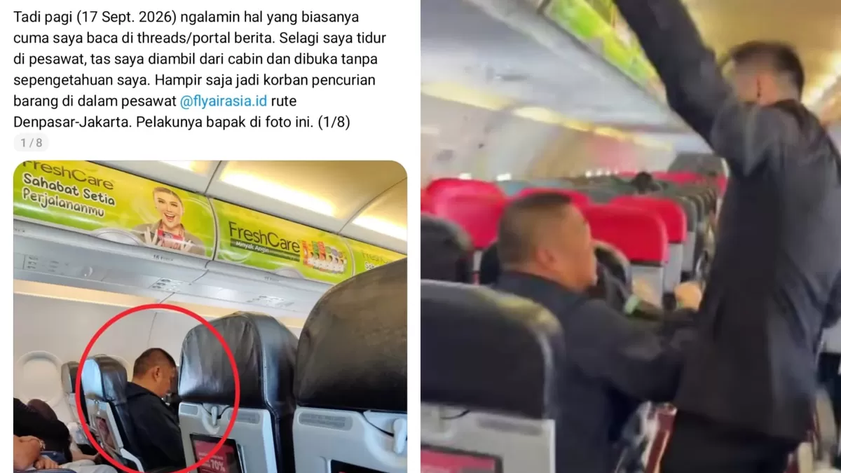 Viral cerita penumpang yang nyaris jadi korban pencurian di atas pesawat. (Threads.com/@jaeey_8)