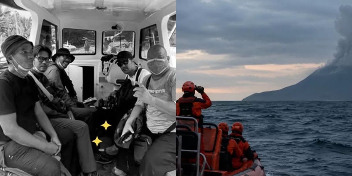 Menyoroti penuturan pihak keluarga Firdaus Wajidi atau Daus, jurnalis yang hilang kontak saat meliput aktivitas Gunung Anak Krakatau. (Instagram.com/@inpopmedia)