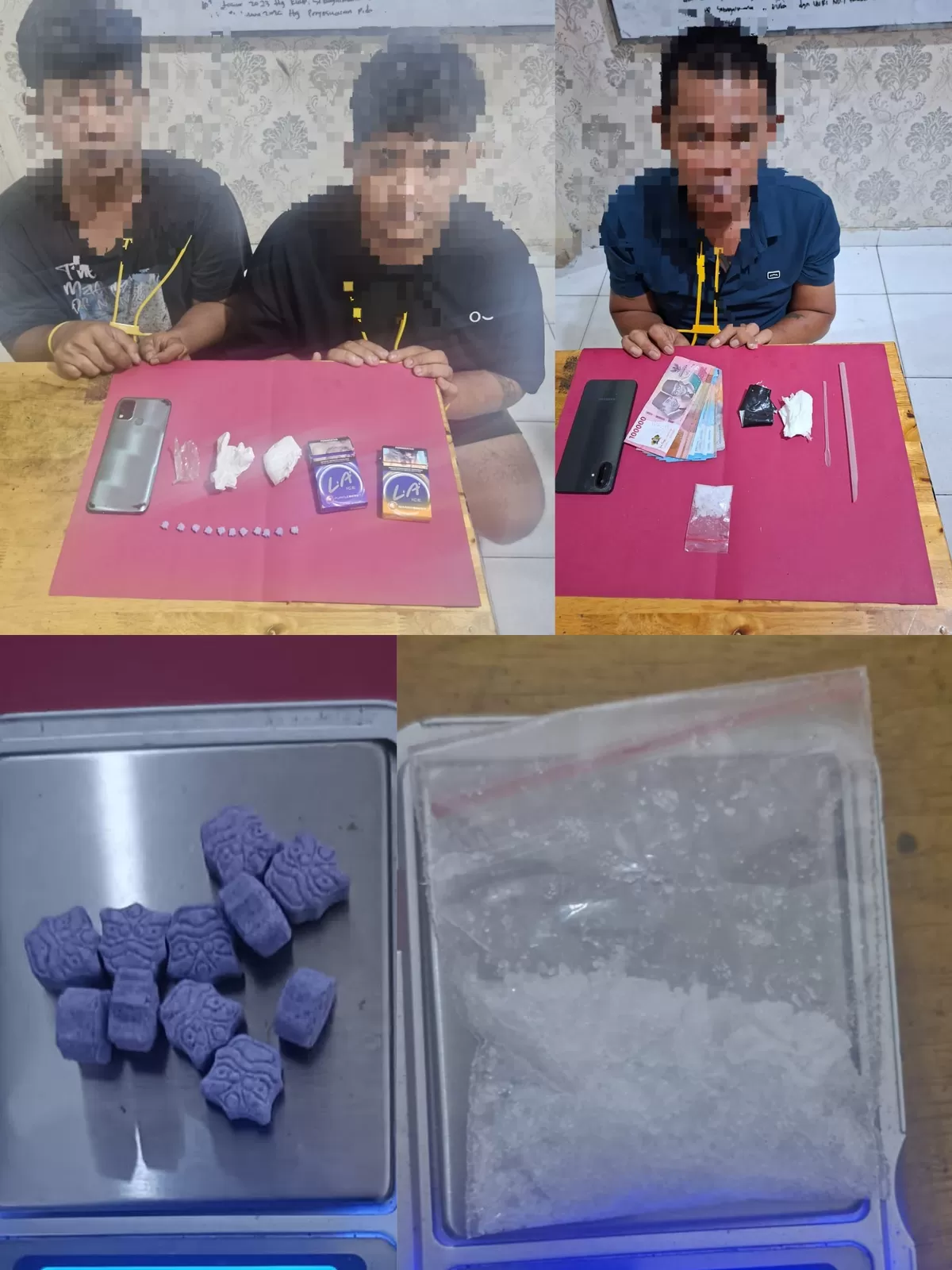 Jaringan Narkotika Antar-Tersangka di Kandis Dibongkar, Polres Siak Sita Puluhan Butir Ekstasi dan Sabu