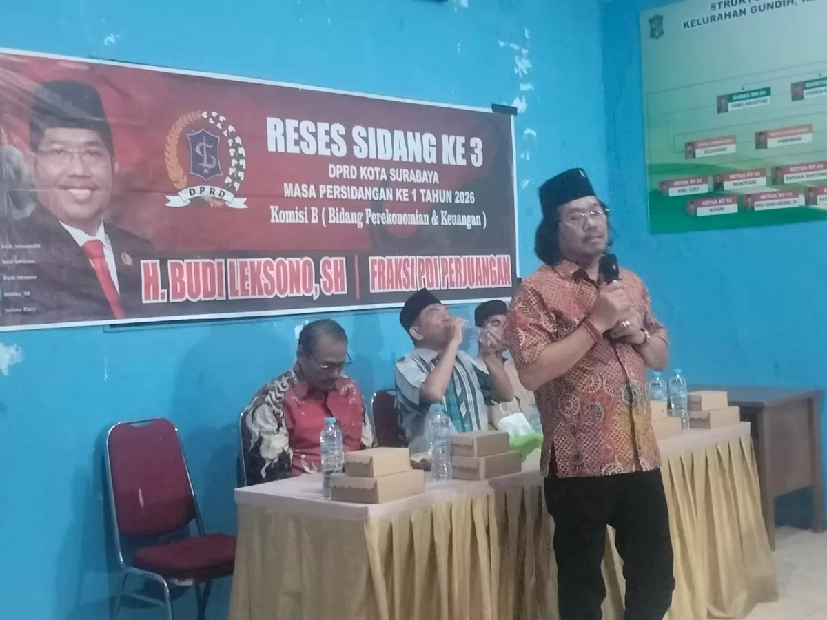Reses anggota Komisi B DPRD Surabaya, Budi Leksono, di Gundih, Bubutan - Surabaya