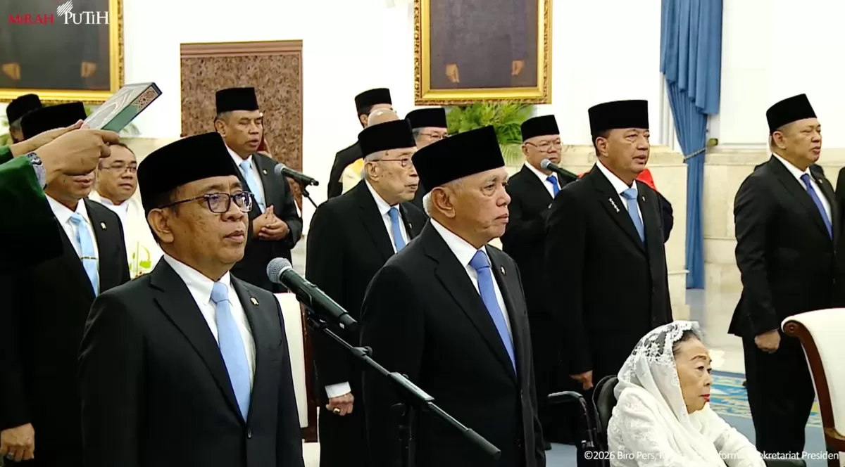 Pelantikan Ketua, Wakil Ketua, dan anggota Wantimpres oleh Presiden Prabowo Subianto di Istana Negara, Jakarta, Jumat (2/10/2026). (Sektetariat Presiden)