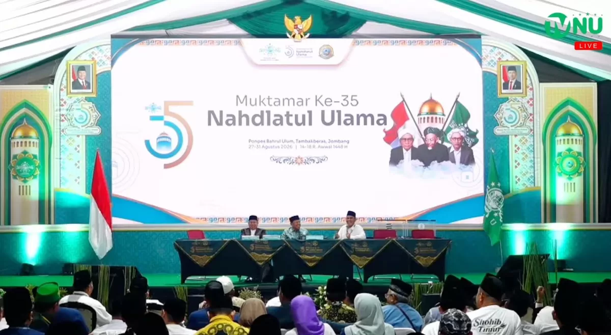 Suasana Muktamar NU ke-35, yang saat ini menjadi sorotan setelah adanya laporan dugaan politik uang kepada KPK. (Foto: YouTube TVNU)