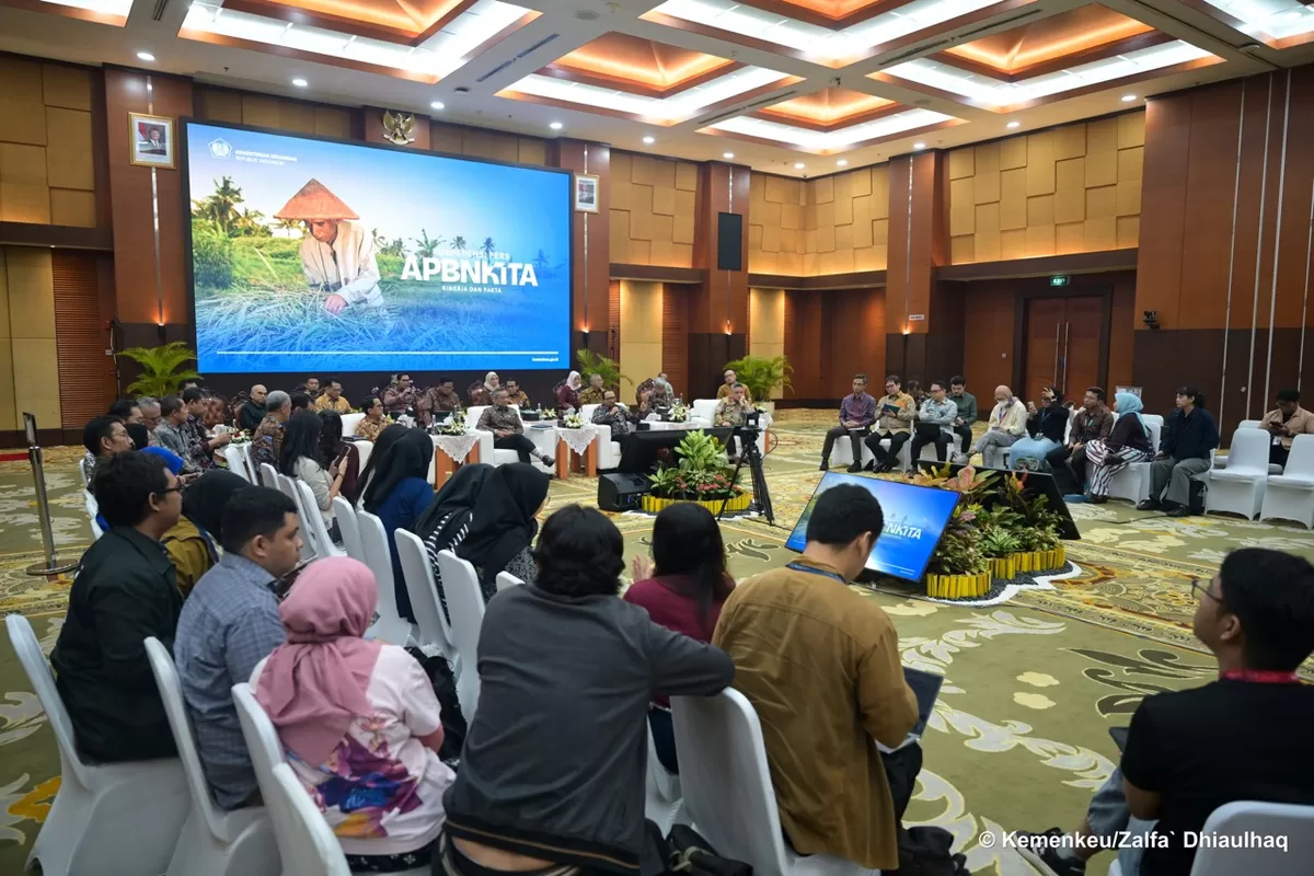 Konferensi pers Kementerian Keuangan, Jumat (9/10/2026). (Dok. Kementerian Keuangan)