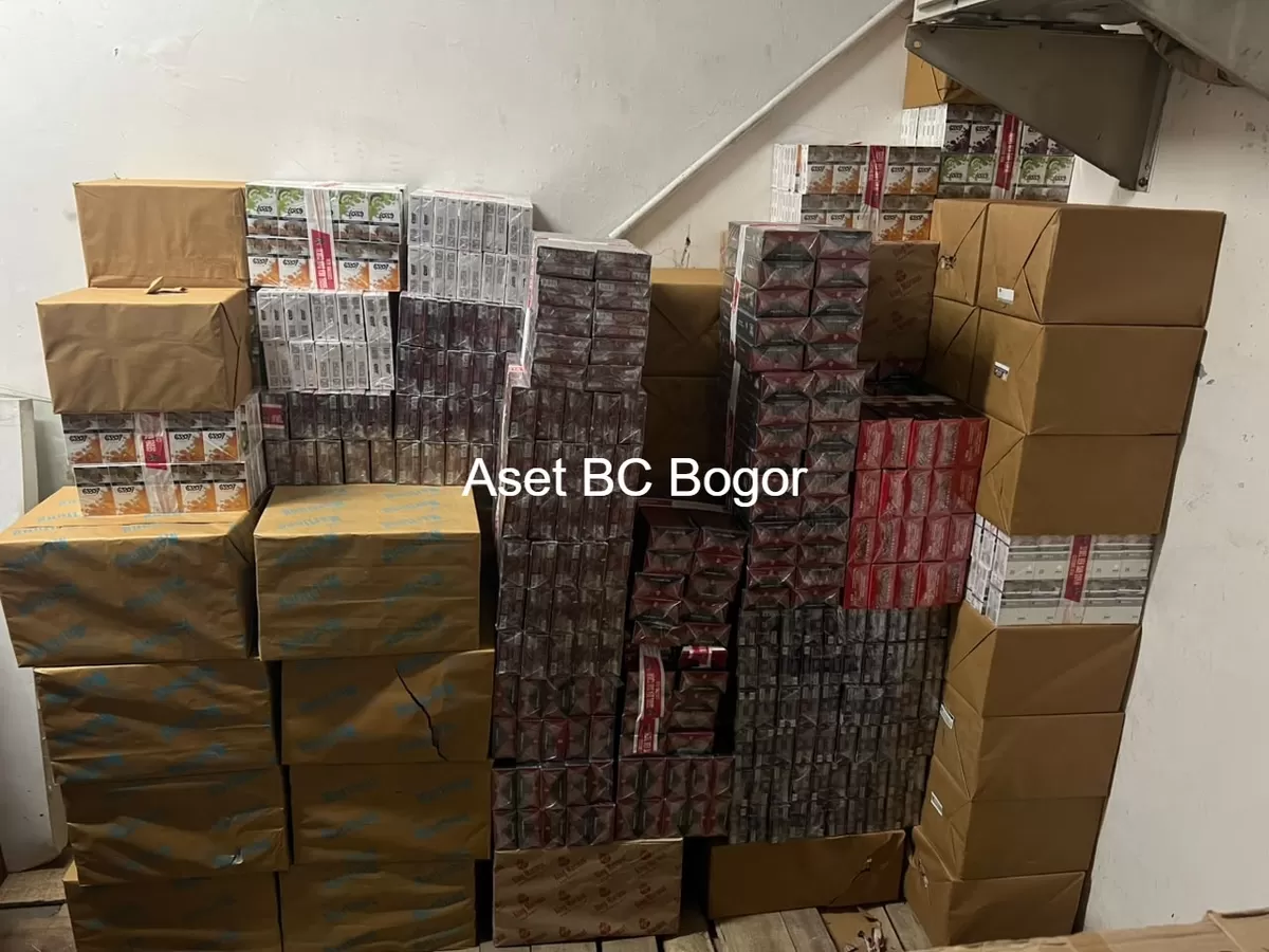 Barang bukti rokok ilegal (Foto: Bea Cukai Bogor)