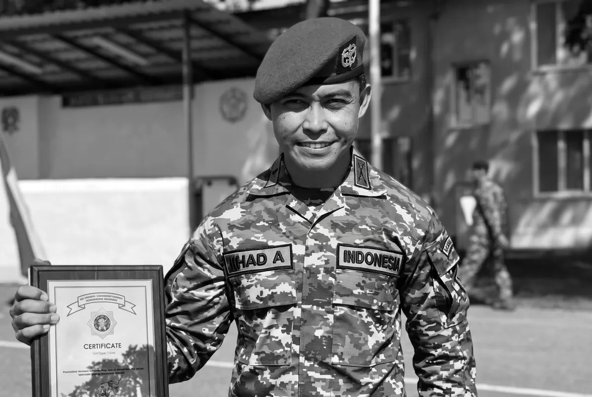 Foto Letda Inf Jihad Ahmad Al Rasyid, perwira Kopassus yang meninggal dunia setelah terkena tembakan dari senjata api yang meletus di gudang senjata. (Facebook/Desasdesuscerdas)