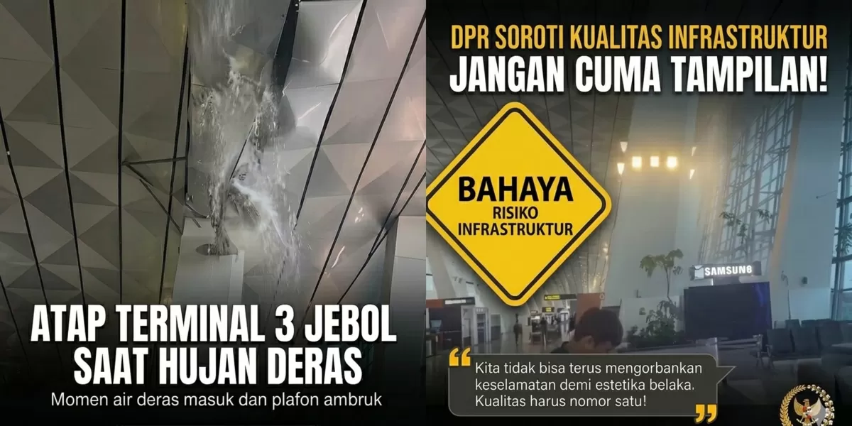 Atap Terminal 3 Bandara Soetta Jebol Saat Hujan Deras, DPR Soroti ...