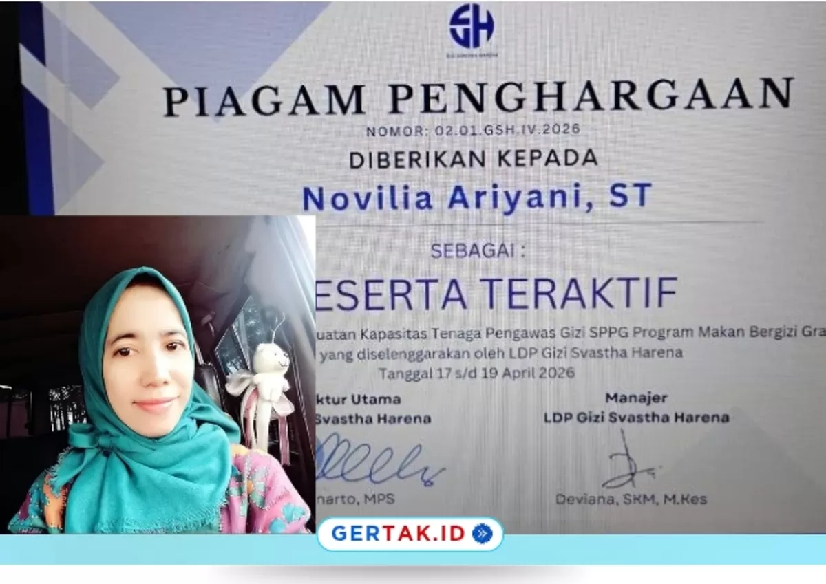 Novilia Aryani Raih Penghargaan Nasional, Harumkan Dapur Gizi Bojong Menteng Lebak/Dok.HKZ