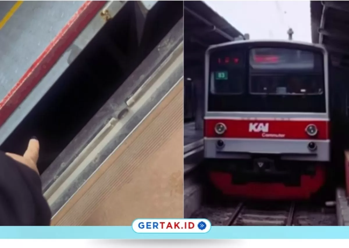 Viral penumpang KRL menciduk pria di bawah peron untuk merekam diam-diam. (Threads/andinewst - Instagram/commuterline)